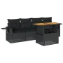 5-piece garden furniture set with black synthetic rattan cushions | Foro24|Onlineshop| Casa, Jardín y Más Foro24.es