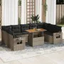 Garden sofa set with 10 pieces of synthetic gray rattan cushions | Foro24|Onlineshop| Casa, Jardín y Más Foro24.es