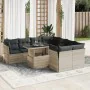 Garden furniture set 9 pieces and light gray synthetic rattan cushions by , Garden sets - Ref: Foro24-3326133, Price: 733,20 ...