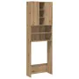 Washing machine cabinet oak artisan 64x25.5x190 cm by , Accessories for washing machines and dryers - Ref: Foro24-856650, Pri...