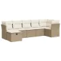 Garden set with 7 pieces of sofas and beige synthetic rattan cushions. by , Garden sets - Ref: Foro24-3325304, Price: 567,25 ...