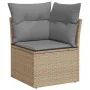 Gartensofa-Set mit 9-teiligen Kissen aus synthetischem Rattan in Beige. von , Gartensets - Ref: Foro24-3325545, Preis: 622,25...