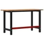 Solid wood workbench light brown oak 140x60x81.5cm by , Work tables - Ref: Foro24-3309676, Price: 207,95 €, Discount: %