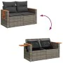 Set de muebles de jardín 6 pzas y cojines ratán sintético gris | Foro24|Onlineshop| Casa, Jardín y Más Foro24.es