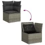 Set of garden sofas with cushions 9 pcs synthetic rattan gray | Foro24|Onlineshop| Casa, Jardín y Más Foro24.es