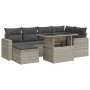 Set of 7 garden sofas with cushions PE rattan light gray by , Garden sets - Ref: Foro24-3326353, Price: 575,62 €, Discount: %