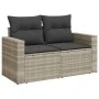 Set of 7 garden sofas with cushions PE rattan light gray by , Garden sets - Ref: Foro24-3326353, Price: 575,62 €, Discount: %