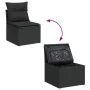 Set Gartensofas mit Kissen 9 Stück synthetisches Rattan schwarz von , Gartensets - Ref: Foro24-3326656, Preis: 712,46 €, Raba...