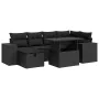 Set de sofás de jardín y cojines 8 piezas ratán sintético negro | Foro24|Onlineshop| Casa, Jardín y Más Foro24.es