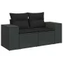 Set Gartensofas und Kissen 8-tlg. synthetisches Rattan Akazie schwarz | Foro24|Onlineshop| Casa, Jardín y Más Foro24.es