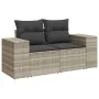 Set of 7 garden sofas with cushions PE rattan light gray by , Garden sets - Ref: Foro24-3326753, Price: 630,24 €, Discount: %