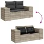 Set of 7 garden sofas with cushions PE rattan light gray by , Garden sets - Ref: Foro24-3326753, Price: 630,24 €, Discount: %