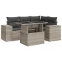 Set of garden sofas and cushions 5 pcs synthetic rattan light gray by , Garden sets - Ref: Foro24-3326793, Price: 469,84 €, D...