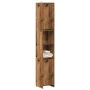 Badezimmerschrank aus gealtertem Holzwerkstoff 30x30x183,5 cm von , Badezimmermöbel - Ref: Foro24-856064, Preis: 86,73 €, Rab...