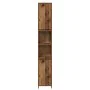 Badezimmerschrank aus gealtertem Holzwerkstoff 30x30x183,5 cm von , Badezimmermöbel - Ref: Foro24-856064, Preis: 86,73 €, Rab...