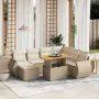 Set of garden sofas with beige cushions 8 pcs PE rattan by , Garden sets - Ref: Foro24-3275830, Price: 705,33 €, Discount: %