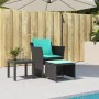 Sillón de jardín con reposapiés ratán sintético negro by , Garden sets - Ref: Foro24-368624, Price: 120,50 €, Discount: %