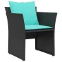 Sillón de jardín con reposapiés ratán sintético negro by , Garden sets - Ref: Foro24-368624, Price: 120,50 €, Discount: %