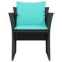 Sillón de jardín con reposapiés ratán sintético negro by , Garden sets - Ref: Foro24-368624, Price: 120,50 €, Discount: %