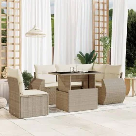 Juego de sofás jardín con cojines 6 pzas ratán sintético beige von , Gartensets - Ref: Foro24-3268538, Preis: 636,79 €, Rabat...