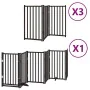 Puerta de perros plegable 15 paneles madera álamo negra 750 cm by , Dog kennels and fences - Ref: Foro24-3155714, Price: 205,...