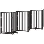 Puerta de perros plegable 15 paneles madera álamo negra 750 cm by , Dog kennels and fences - Ref: Foro24-3155714, Price: 205,...