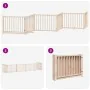 Puerta para perros plegable 6 paneles madera de álamo 480 cm by , Dog kennels and fences - Ref: Foro24-3155721, Price: 84,99 ...