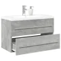 Set muebles de baño 2 piezas madera contrachapada gris hormigón von , Badezimmermöbel - Ref: Foro24-3324921, Preis: 221,83 €,...