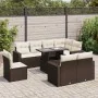 Set de sofás de jardín 9 pzas y cojines ratán sintético marrón by , Garden sets - Ref: Foro24-3326344, Price: 671,88 €, Disco...