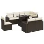 Set de sofás de jardín 9 pzas y cojines ratán sintético marrón by , Garden sets - Ref: Foro24-3326344, Price: 671,88 €, Disco...