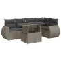 Set de muebles de jardín 6 pzas y cojines ratán sintético gris | Foro24|Onlineshop| Casa, Jardín y Más Foro24.es