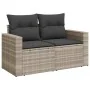 Set de sofás de jardín 7 pzas con cojines ratán PE gris claro von , Gartensets - Ref: Foro24-3326333, Preis: 584,05 €, Rabatt: %