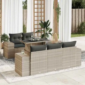 Set de sofás de jardín 6 pzas y cojines ratán sintético gris von , Gartensets - Ref: Foro24-3326733, Preis: 572,86 €, Rabatt: %