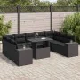 Set de sofás de jardín y cojines 10 pzas ratán sintético negro | Foro24|Onlineshop| Casa, Jardín y Más Foro24.es