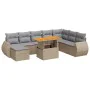 Set de sofás de jardín con cojines 9 pzas ratán sintético beige by , Garden sets - Ref: Foro24-3327300, Price: 664,58 €, Disc...