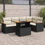 Set sofás jardín y cojines 5 pzas ratán sintético acacia negro | Foro24|Onlineshop| Casa, Jardín y Más Foro24.es