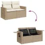 Set sofás jardín y cojines 9 pzas ratán sintético acacia beige by , Garden sets - Ref: Foro24-3328045, Price: 808,43 €, Disco...