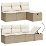 Set de sofás de jardín y cojines 8 piezas ratán sintético beige von , Gartensets - Ref: Foro24-3274668, Preis: 653,65 €, Raba...