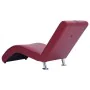 Diván con almohada de cuero sintético color vino tinto by , Daybeds - Ref: Foro24-281280, Price: 203,69 €, Discount: %