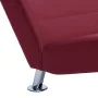 Diván con almohada de cuero sintético color vino tinto by , Daybeds - Ref: Foro24-281280, Price: 203,69 €, Discount: %