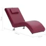 Diván con almohada de cuero sintético color vino tinto by , Daybeds - Ref: Foro24-281280, Price: 203,69 €, Discount: %