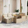 Set sofás de jardín 7 piezas y cojines ratán sintético beige by , Garden sets - Ref: Foro24-3276040, Price: 635,63 €, Discoun...