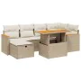 Set sofás de jardín 7 piezas y cojines ratán sintético beige by , Garden sets - Ref: Foro24-3276040, Price: 635,63 €, Discoun...