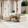 Set de sofás de jardín 11pzas con cojines ratán sintético beige by , Garden sets - Ref: Foro24-3272388, Price: 912,98 €, Disc...