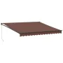 Toldo retráctil manual marrón 400x300 cm by , Awnings - Ref: Foro24-3215705, Price: 368,29 €, Discount: %