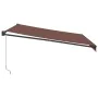 Toldo retráctil manual marrón 400x300 cm by , Awnings - Ref: Foro24-3215705, Price: 368,29 €, Discount: %