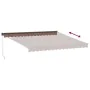 Toldo retráctil manual marrón 400x300 cm by , Awnings - Ref: Foro24-3215705, Price: 368,29 €, Discount: %