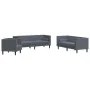 Set sofás Chesterfield con cojines 3 pzs terciopelo gris oscuro by , Sofas - Ref: Foro24-3209282, Price: 754,65 €, Discount: %