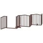 Puerta para perros plegable 6 paneles álamo marrón roble 300 cm by , Dog kennels and fences - Ref: Foro24-352229, Price: 70,9...