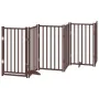 Puerta de perros plegable 12 paneles madera álamo marrón 600 cm by , Dog kennels and fences - Ref: Foro24-3155719, Price: 164...